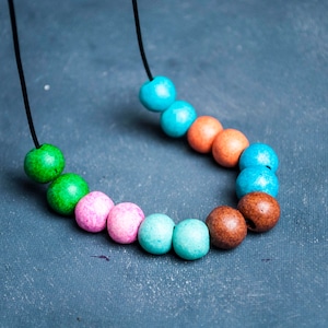 Terracotta ball beads, Handmade matte ceramic beads 10mm diameter, Mykonos Ceramic Greek Bead Terracotta in 7 colors