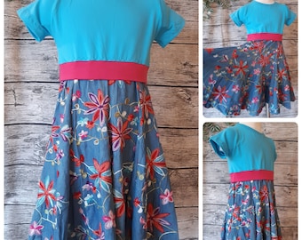 Summer dress / rotating dress - size. 110/116 - embroidery