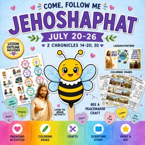 Primaire « Viens et suis-moi » | 20-26 juillet | Josaphat | 2 Chroniques 14-20 | Ressources pour la leçon de la Primaire de l'Église de Jésus-Christ des Saints des Derniers Jours | Activités et coloriages