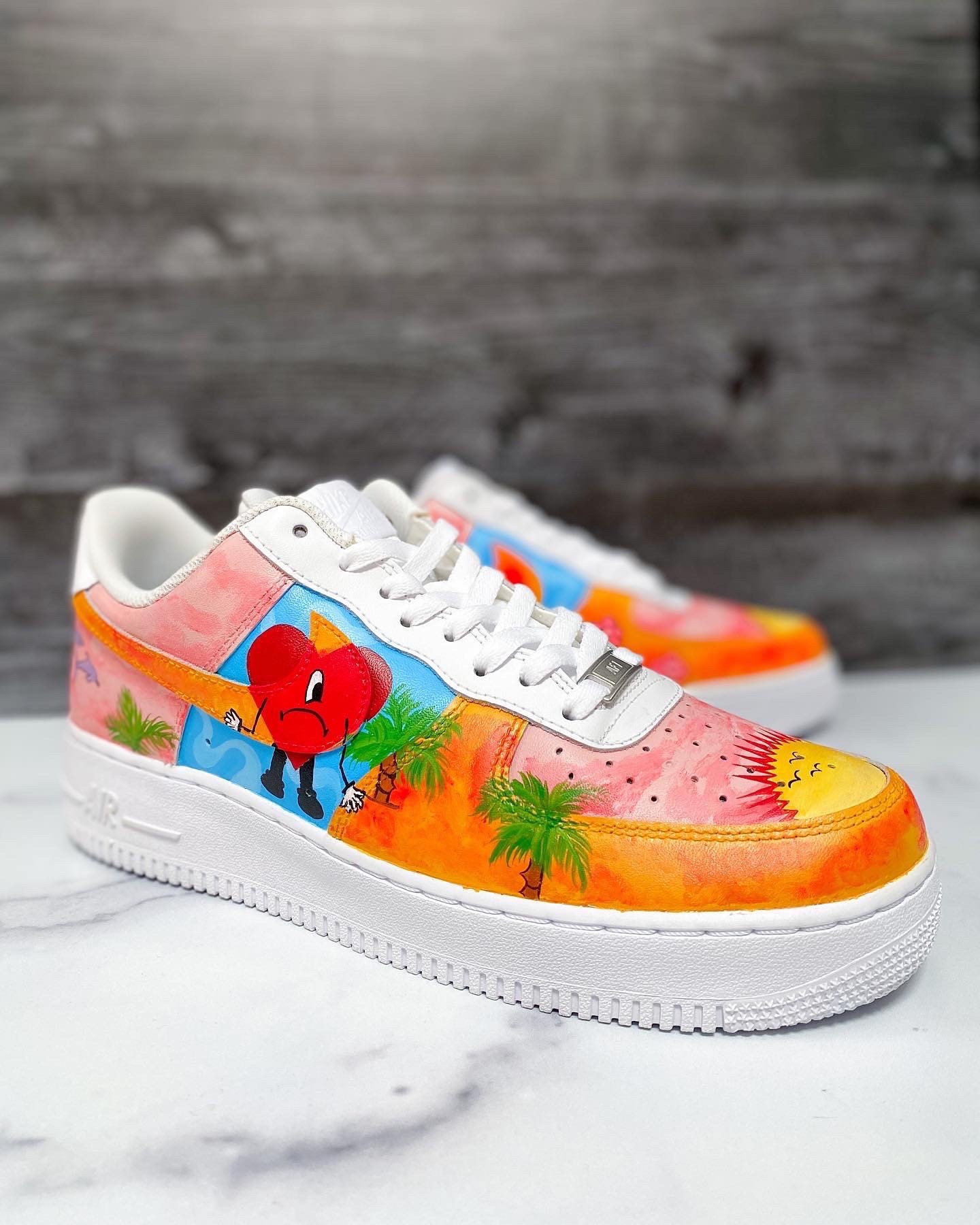 Custom Bad Bunny Airforce 1 -  Israel