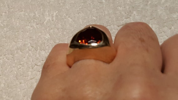 Mandarin Garnet Statement ring / Signature ring  … - image 4