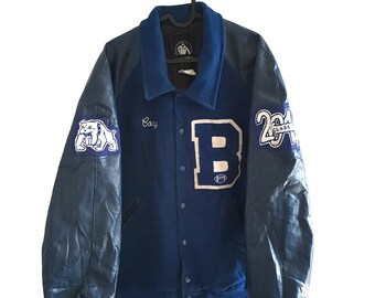 college jacke herren blau weiß creme college jacke herren blau weiß creme