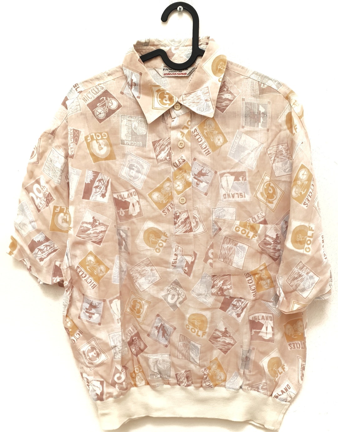 Camicia bandana vintage anni '90 Manica corta / Taglia Piccolo Unisex