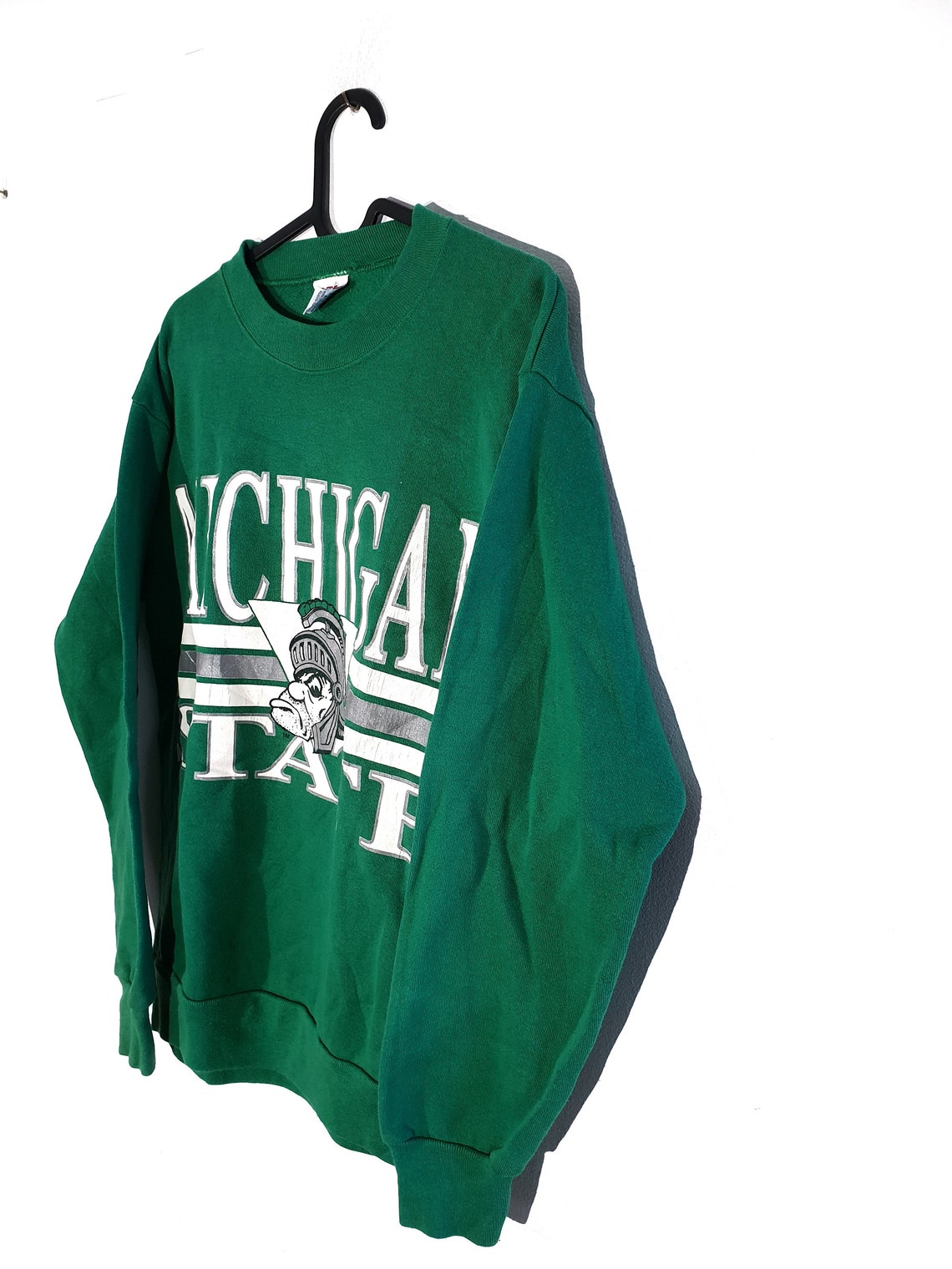 90s Vintage Sports Sweater Green / Vintage College Sweater / Etsy