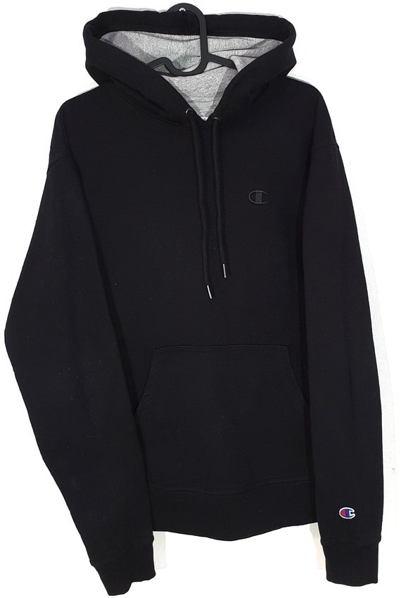 90s Vintage Champion Hoodie Sweatshirt Black / Size Small | Etsy