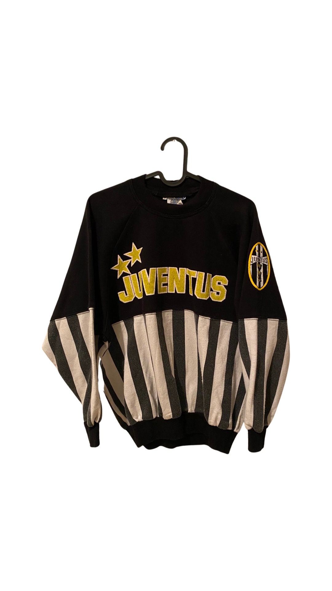 90s Vintage Juventus Crewneck Sweatshirt Black White / Size - Etsy