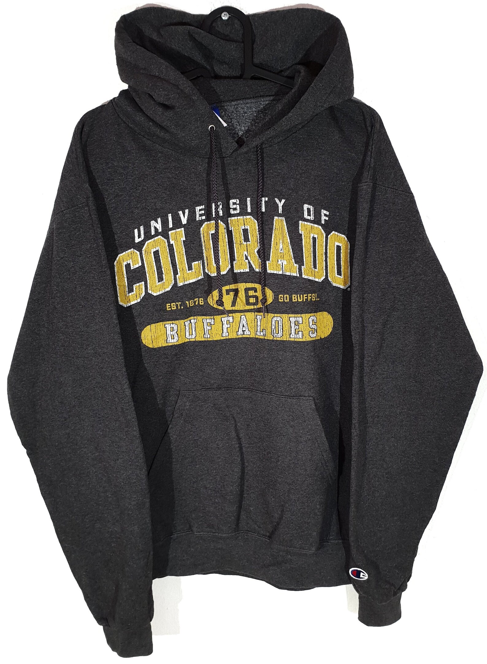 vintage champion hoodie grey