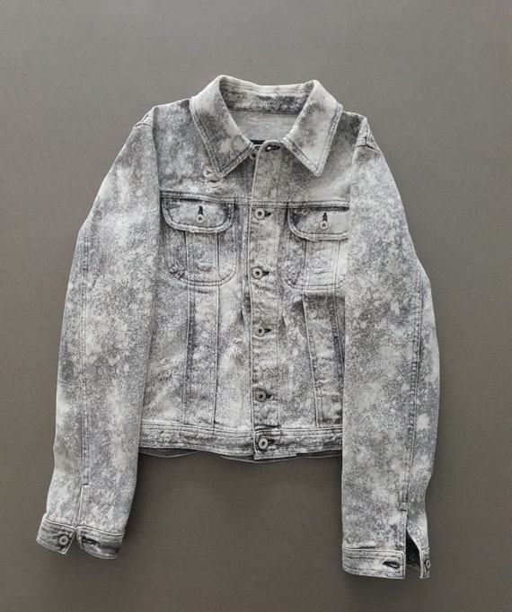 00s Dolce & Gabbana Denim Jacket Used-Look Grey /