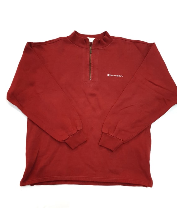 90s Vintage Champion Sweater bordeaux Red / Champi