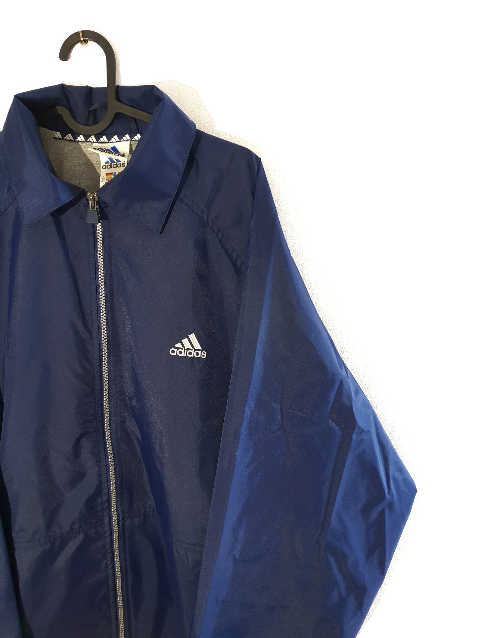 90s Adidas Vintage Jacket Blue White / Size XL Unisex | Etsy