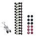 RYB (4 Ft) Wine Rack Wall Mounted 12 Bottle Vertical Metal Wine Rack Wall Mounted Home Décor More 12 Silicone Stoppers and One Bottle Opener 