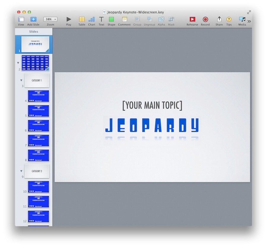 Keynote Jeopardy Template Etsy