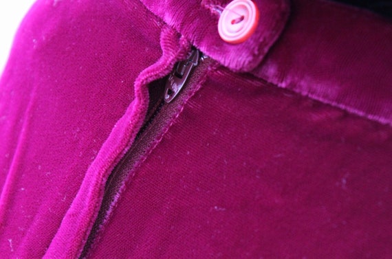 1970’s Maroon Velvet Skirt - image 2