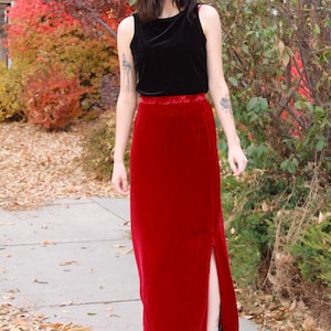 1970’s Maroon Velvet Skirt