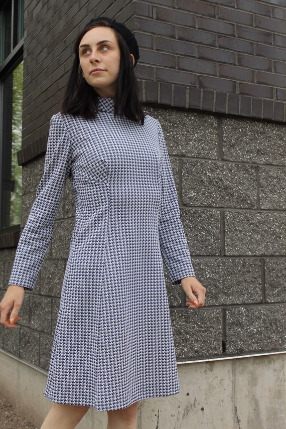 1960’s Handmade Long Sleeve Turtleneck Dress