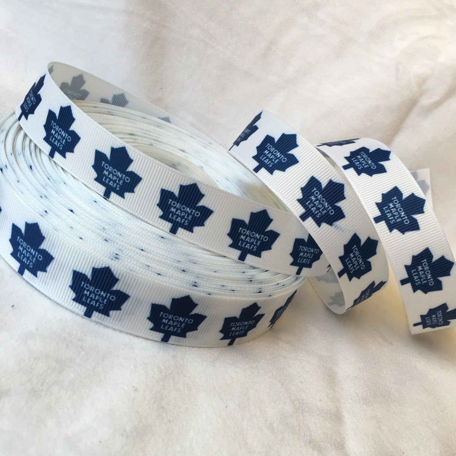 Maple Leafs Ribbon Toronto Maple Leafs inspired White and Etsy