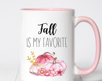 Fall is my favorite Coffee Mug, Custom Mug, Coffee Cup, Dishwasher safe, personalized mug, microwave safe, mug, watercolor mugs, unique mug.