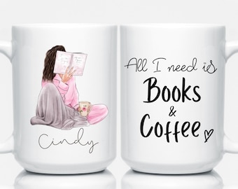 All I need is Mug, Book lover Mug, Coffee Lover Mug, Custom Gift Mug, Customized Name Mug, Personalized Mug, Microwave Safe Mug, Picture Mug