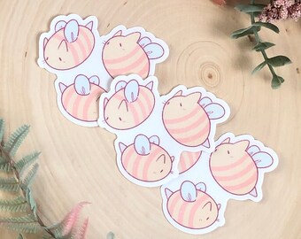 Catbee Trio Sticker | Cute Sticker, Clear Vinyl Sticker, Waterproof Sticker, Cute Stationery, Planner Sticker, Kawaii Sticker, Laptop Decal