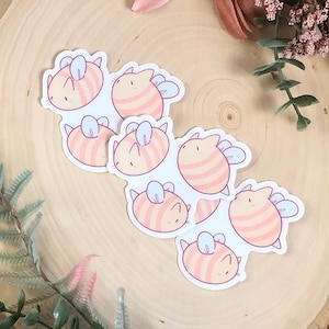 Catbee Trio Sticker | Cute Sticker, Clear Vinyl Sticker, Waterproof Sticker, Cute Stationery, Planner Sticker, Kawaii Sticker, Laptop Decal