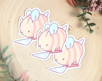 Knife Catbee Sticker | Cute Sticker, Clear Vinyl Sticker, Waterproof Sticker, Cute Stationery, Planner Sticker, Kawaii Sticker, Laptop Decal