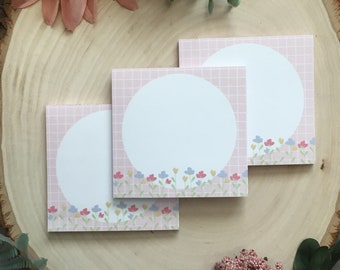 Cute Flower Sticky Notes | Pastel Office Supplies, Cute Post It Note, Desk Accessories, Stationery Paper, Stationery Set, Kawaii Stationery