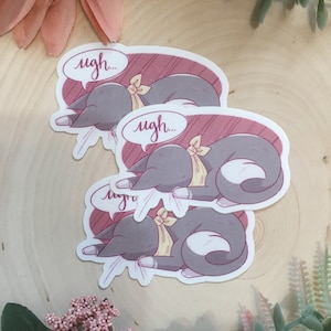 Ugh Cat Stickers | Vinyl Sticker, Kawaii Sticker, Waterproof Sticker, Cat Sticker, Funny Work Sticker, Cute Stationery, Relatable Sticker