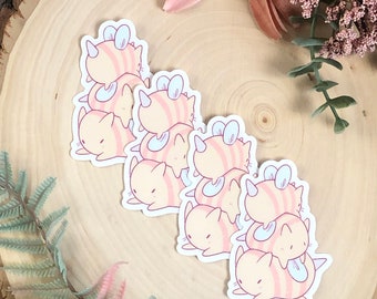 Catbee Pile Sticker | Cute Sticker, Clear Vinyl Sticker, Waterproof Sticker, Cute Stationery, Planner Sticker, Kawaii Sticker, Laptop Decal