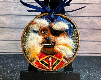 Labyrinth (Sir Didymus) Hand Sculpted/Painted Christmas Tree Decoration on Wood
