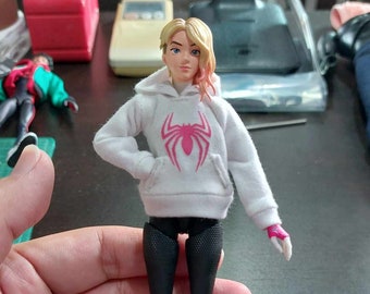 Handmade clothes 1/12 hoodie For spider#girl, gwen Action Figure (No Figure)