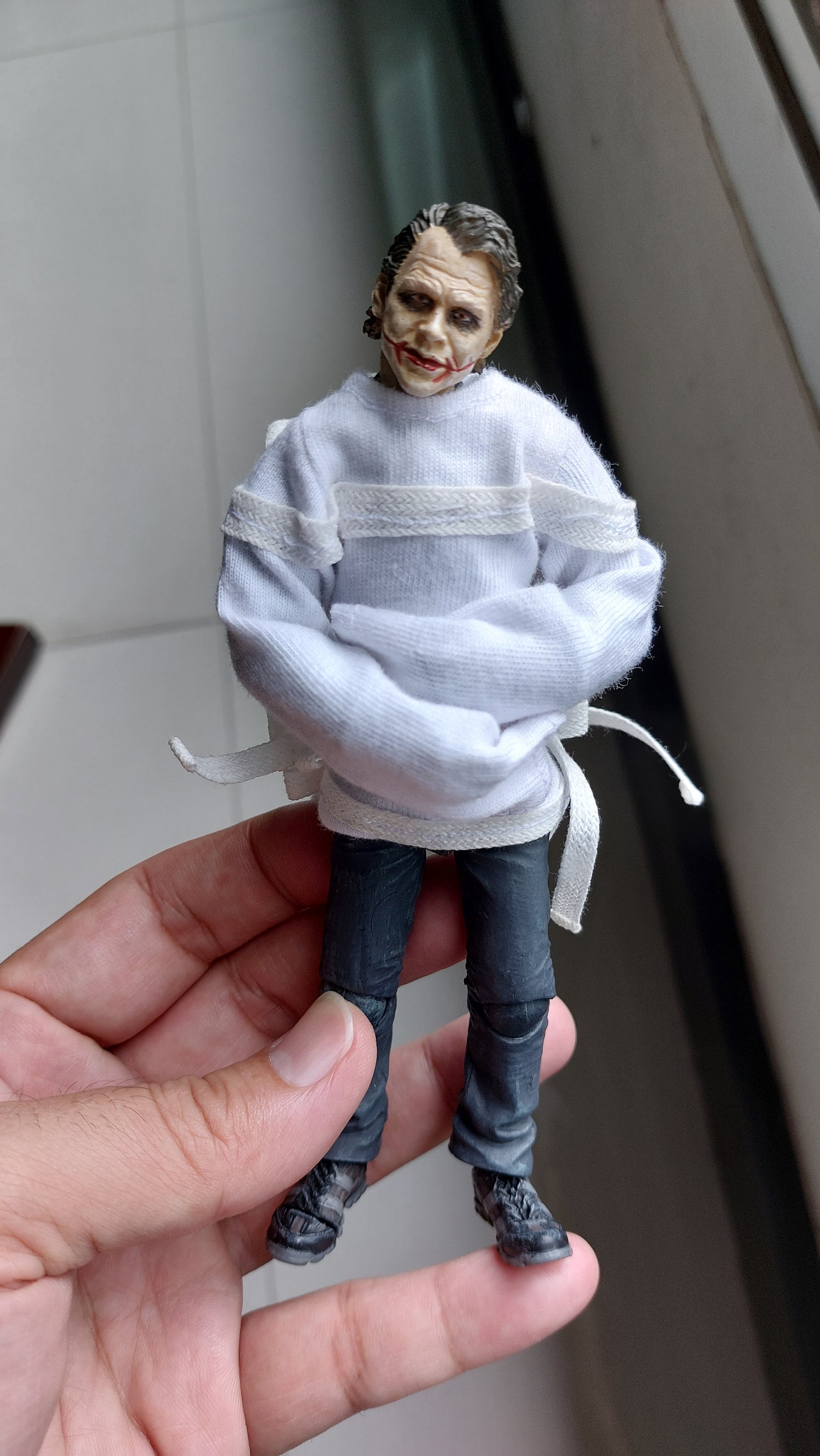 Handmade 1/12 Straitjacket, Mad Suit, Crazy Shirt for Jokerr