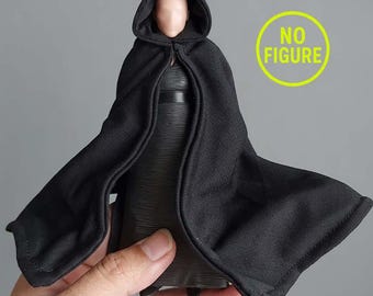 Handmade black cape with hood for 1/12 shf action figure (No Figure,Unbrand)