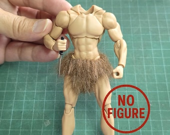 Handgemaakte 1/12 Tarzannn-bontbroek voor lichaam romankeyy actiefiguur (geen figuur)