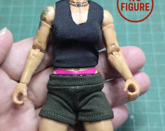 Handmade 1/12 Black tank top for ML action figure (No figure)