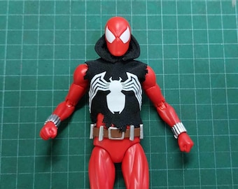 MEDICOM TOY - SCARLET SPIDER BLACK COSTUME セット Handmade Hoodie 1/12 for Scarlet#spider#man Action Figure