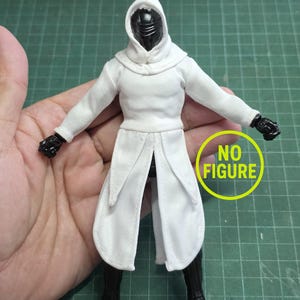 Handmade 1/12 white coat with hood for ML action figure (No Figure)
