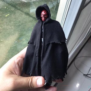 Handmade 1/12 Black cape for ML Red#Skull action figure (No Figure,Unbrand)