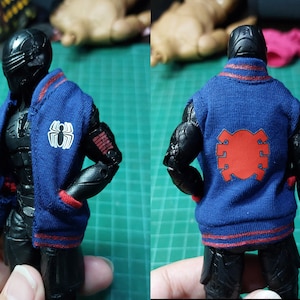 Handmade 1/12 Blue Jacket for Action Figure (No Figure)