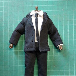 Handmade 1/12 suit set for vtoyss zero black action figure body (No Figure)