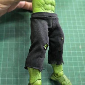 Handmade 1/12 Black pants for SHF Hulkkk action figure (No Figure,Unbrand)