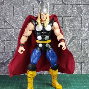 Handmade 1/12 Red wired cape For  6&quot; Comics 80 Years Classic  Action Figuer(No Figure)
