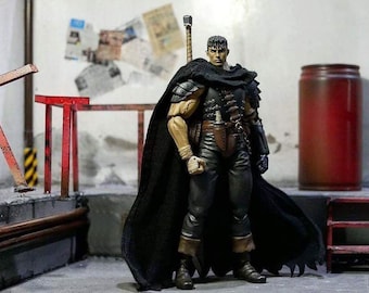 Handmade 6 inch Black wired cape for berserk Black Swordsman Ver. Action Figure (No Figure)