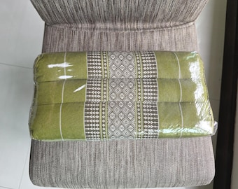 Thai Rectangular Cotton Pillow Handmade with Natural Kapok for Comfort & Support