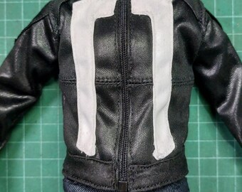 Handmade 1/6 Scale Black Jacket: Action Figure Accessory (no