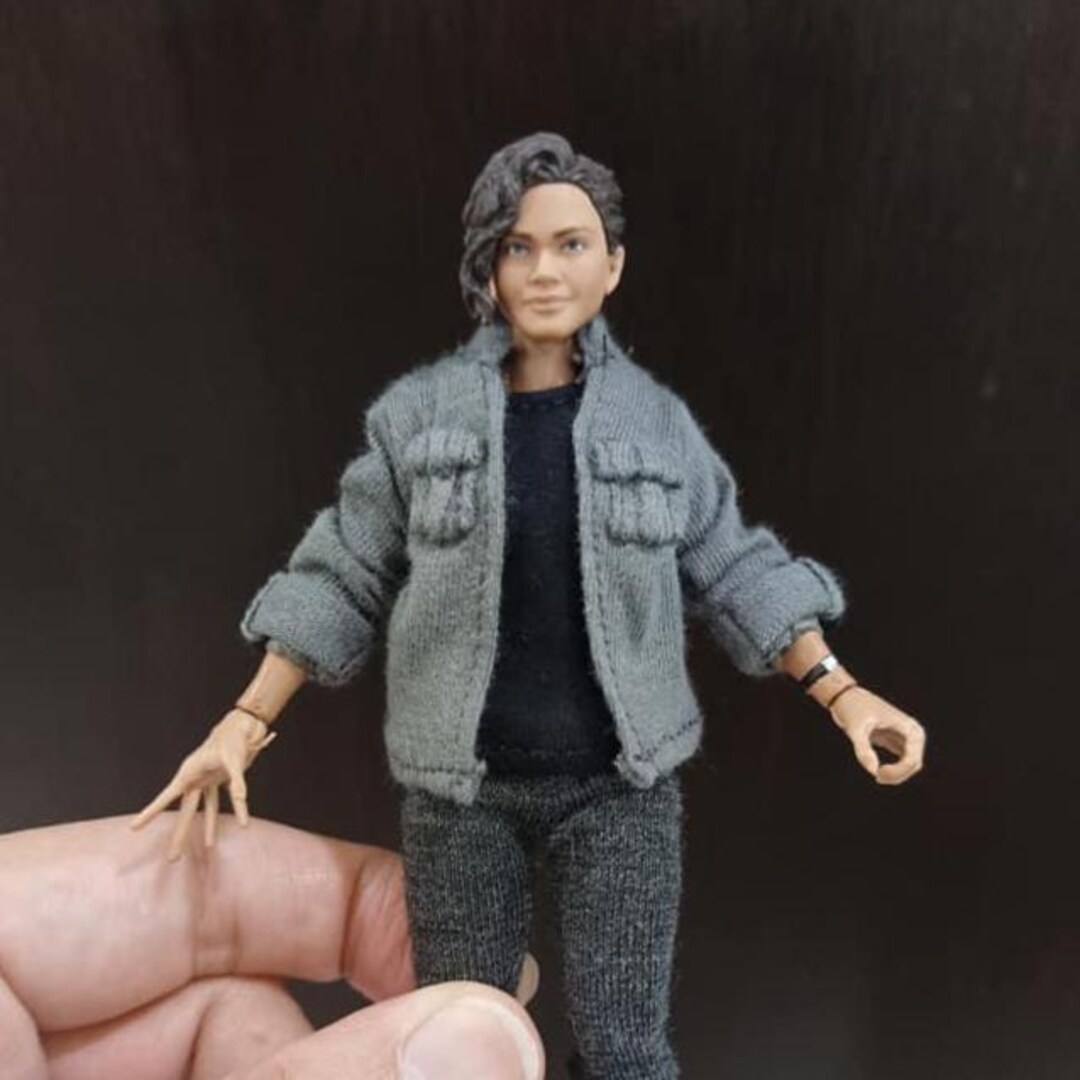 Handmade 1/12 Scale Gray Jacket: Action Figure Accessory (no Figure) - Etsy