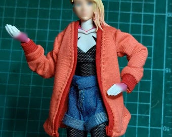 Chandail 1/12 fait main pour fille, figurine articulée (pas de figurine)