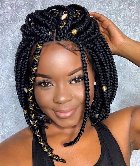 Bob Box Braided Wig Custom Made On Lace Front Human Hair Etsy