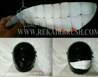 SMILE DECAL, pegatina de sonrisa para casco de MOTO