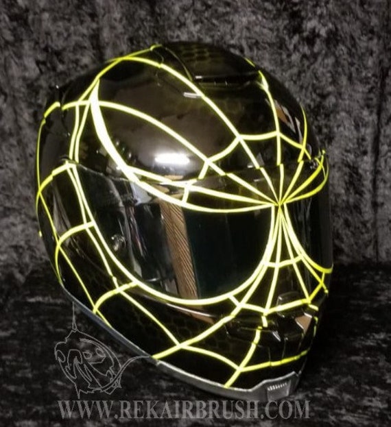 Spiderman Custom Airbrushed Motorcycle Helmet - Etsy