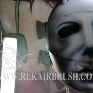 HALLOWEEN mask custom airbrushed motorcycle helmet